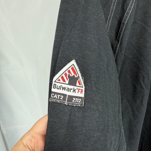 Bulwark Men XXL Flame Resistant Long Sleeve Shirt Dark Gray Work Fire Protection - Picture 4 of 9